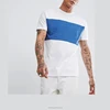 Wholesale Mens Colour Block Panel Striped T-Shirt Custom Mixed Color T Shirt