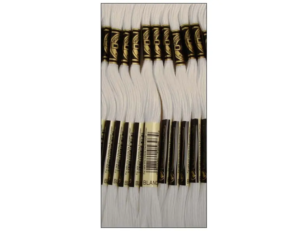 Bulk Buy: DMC Thread Six Strand Embroidery Cotton 8.7 Yards White 117-BLANC (12-Pack)