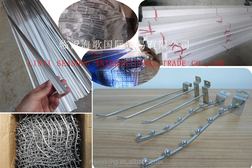 accessories of slatwall hooks aluminum strip