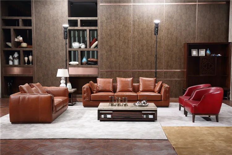 Reliable Shunde Leather Sofa 2 Seat Saudi Arabia Sofa Set Design With