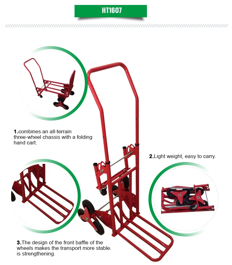 Carro De Mano De Cama Plana Para Subir Escaleras,Alta Resistencia,120kg