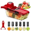 6 Interchangeable Blades with Peeler Hand Protector Storage Container Vegetable Slicer Cutter Chopper