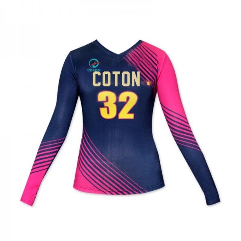 Custom Dry Fit Sublimation Your Own Design Womens Volleyball Jerseys. 