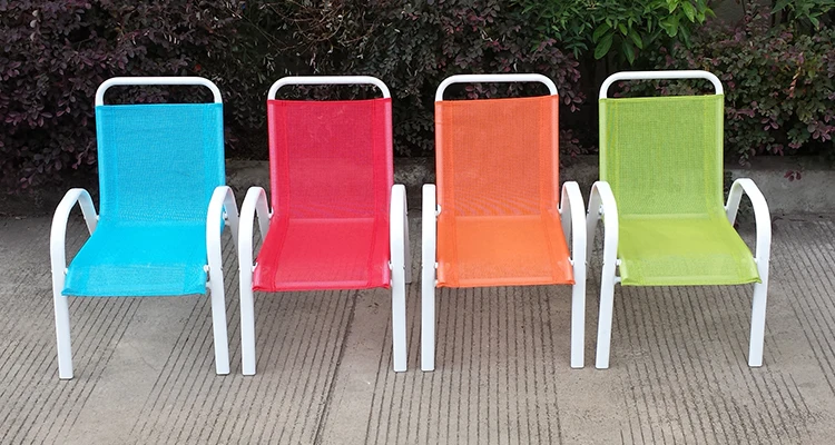 Cheap Metal Sling Stack Bistro Garden Patio Outdoor Children Child Kids Chair