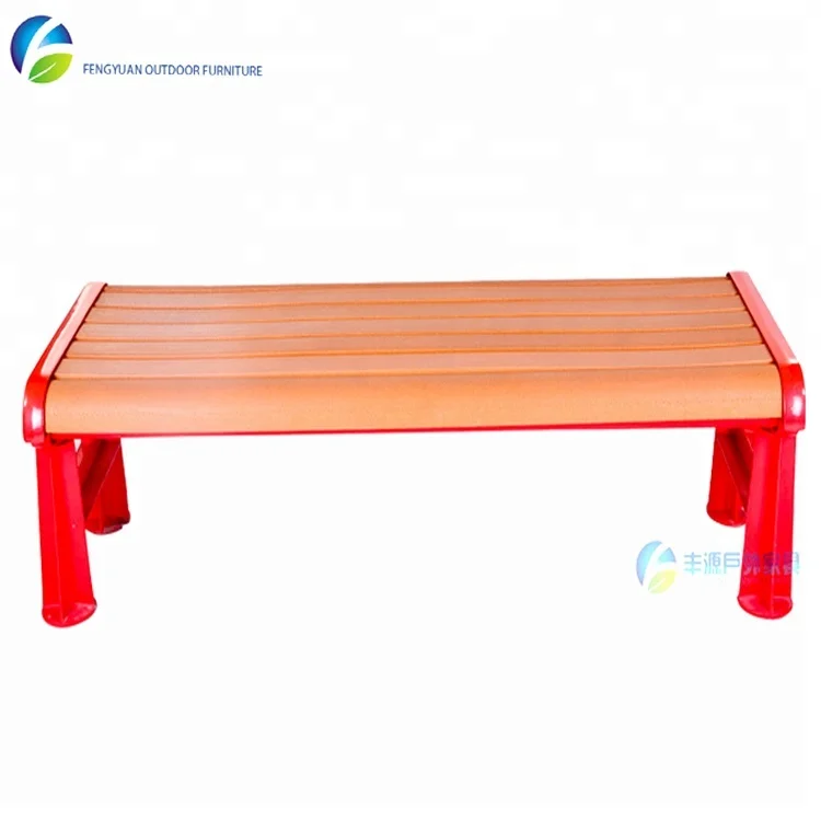 Outdoor Plastic Slats Public Park Bench Seating Outside Street Bench ...