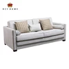American style gray luxurious furniture three people fabric sofas funky three seater fabric sofa