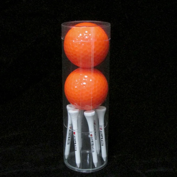 Tubes de Golf ronds en PVC de 70mm, emballage en plastique transparent, 4.5cm de diamètre