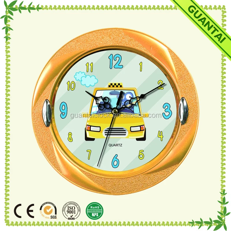7" Sufficient Supply Unique Wall Clocks Cartoon With Colourful Frame