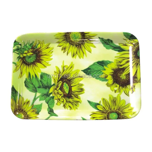 Sunflower Melamine Rectangular Tray