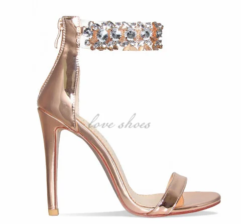 white and rose gold heels