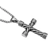 Catholic religious gifts jewelry stainless steel thread cross necklace