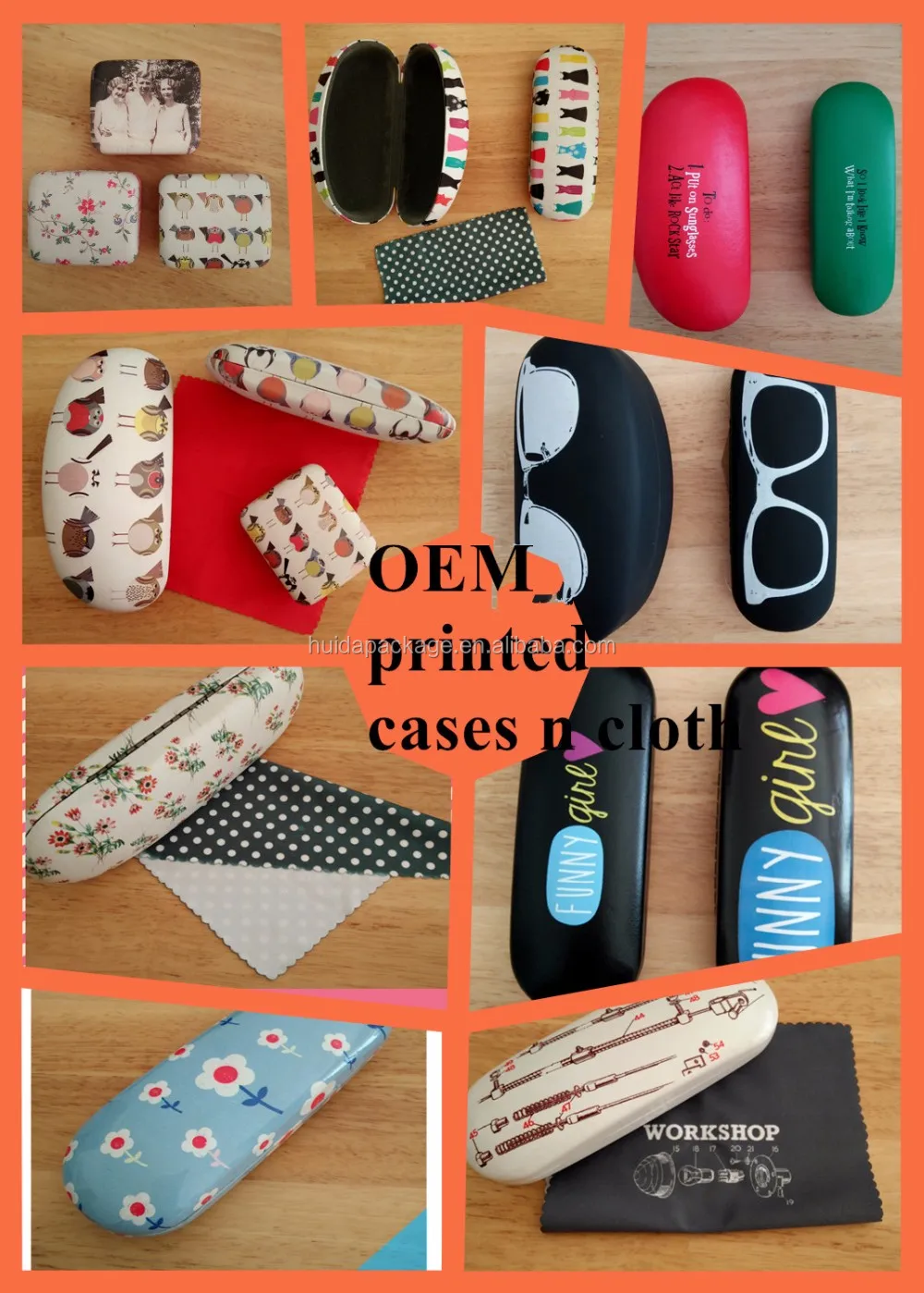 More Colors Top Quality Hard Metal Pu Leather Glasses Case/pen Cases