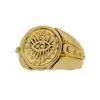 Latest Retro 18k gold plated jewelry dainty devil eye signet ring