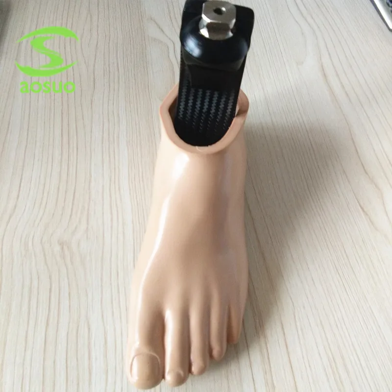 high ankle artificial carbon fiber foot with double and spread toes