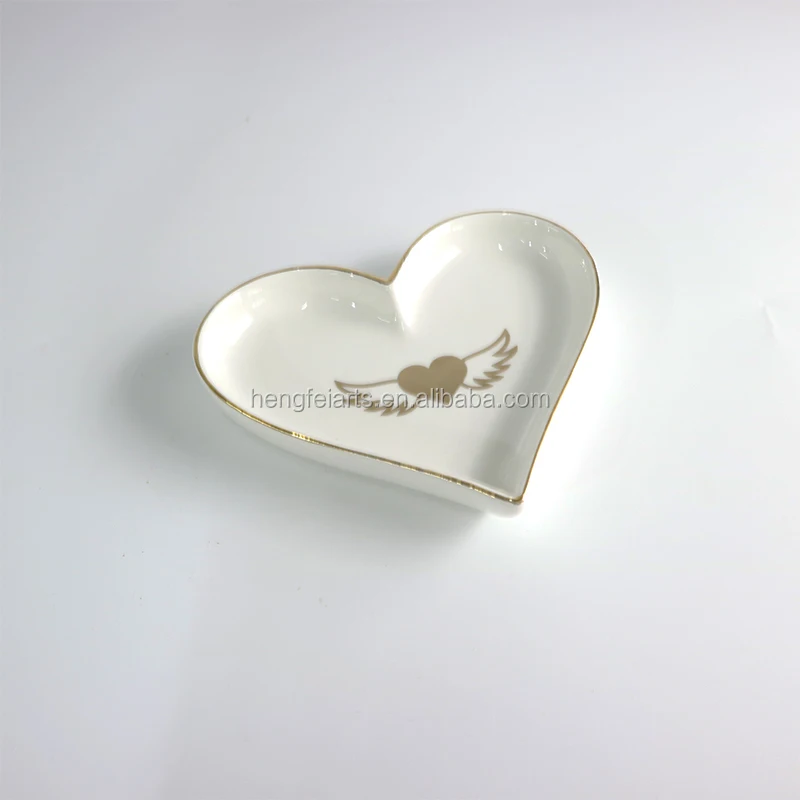 Wholesale Wedding Plates Heart Shape Decoration Custom Ceramic Dishes