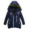 2018 New Winter Boy Hooded Outwear Soild Color Cotton Children Coat