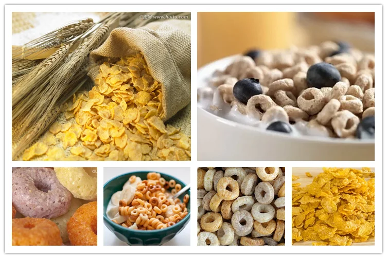 product-750-500.6648936170213 High Capacity Double-Screw Breakfast Cereal Corn Flakes Production Line