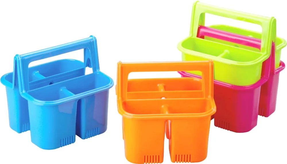 Home & Kitchen 4 Compartment Plastic Cutlery Holder Kitchen Utensil