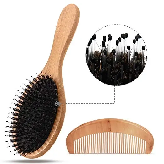 100 natural boar bristle hair brush