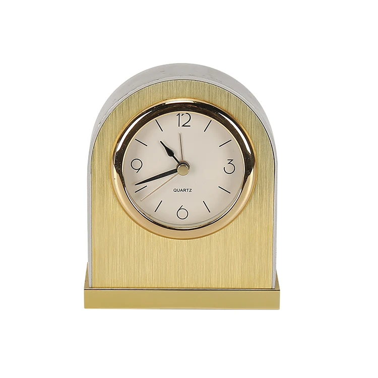 Arched Clock with Solid Brass Base