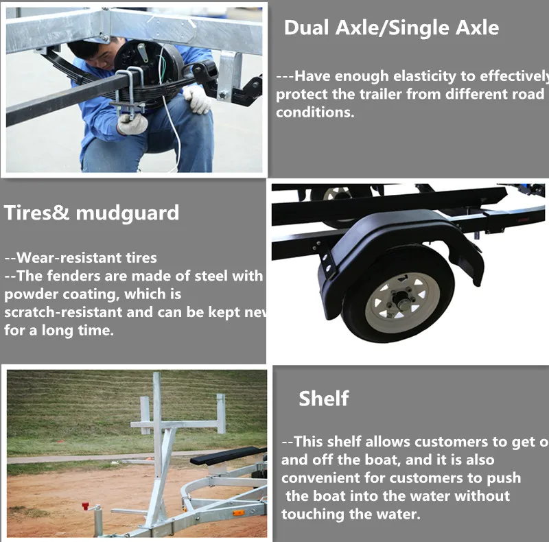 Kinocean Best Dual Axle 7 Leaf Spring Galvanized Boat Trailer For 2326ft Pontoon Boat Buy