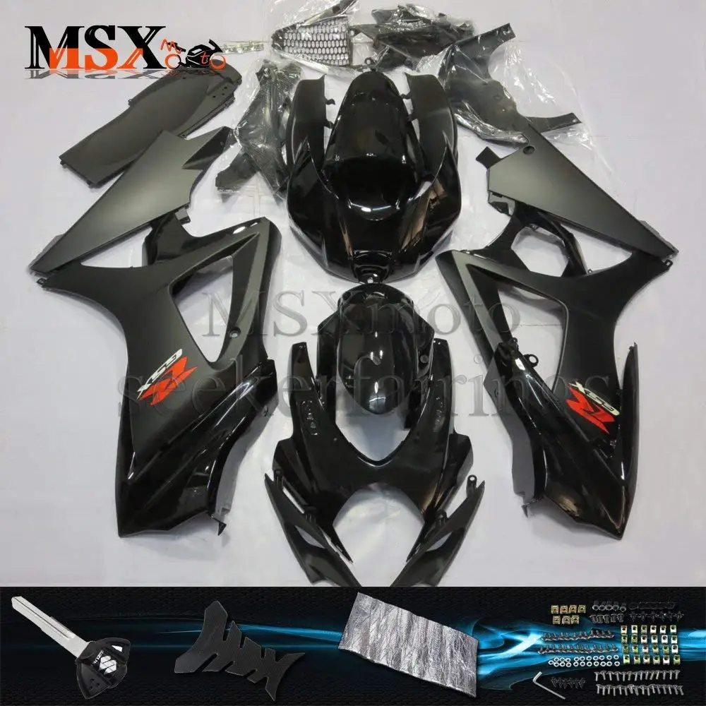 MSXmoto Fairing Kits Fit for Kawasaki ZX6R 2007 2008 ZX636 ZX 6R Ninja 07 08 Motorcycle Fairing Kit Plastic ABS Plastic Injection Molding Kit Complete Motorcycle Fairing Bodywork Painted Green