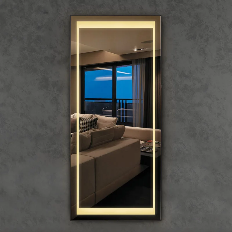 Wholesale Led Large Floor Standing Full Length Beveled Mirror Led