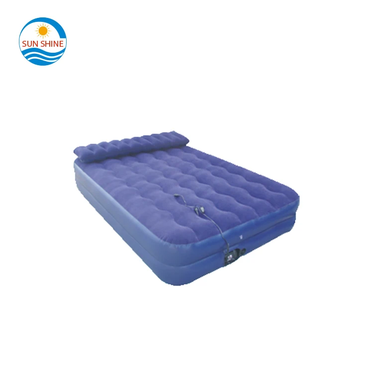 Inflatable Queen size home use inflatable double air bed with electric pump