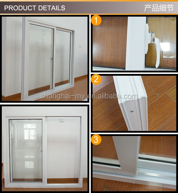 China manufacturer European style sliding type double glazed window