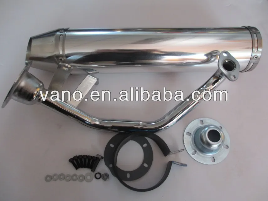 GY6 50cc universal titanium motorcycle scooter exhaust pipe muffler silencer