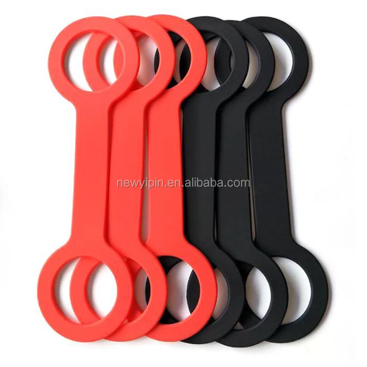 Universal Elastic Rubber Bottle Holder Strap/handle Silicone Water