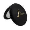 customized logo hand mirror / black thin compact mirror/ promotional gift hand mirror