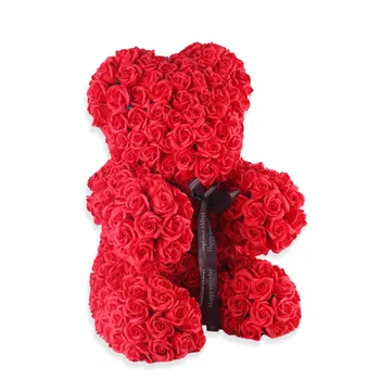 valentine's day flower bear
