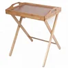 High Quality Bamboo Folding Table Food Serving Tray Coffee Desk Table with Handles