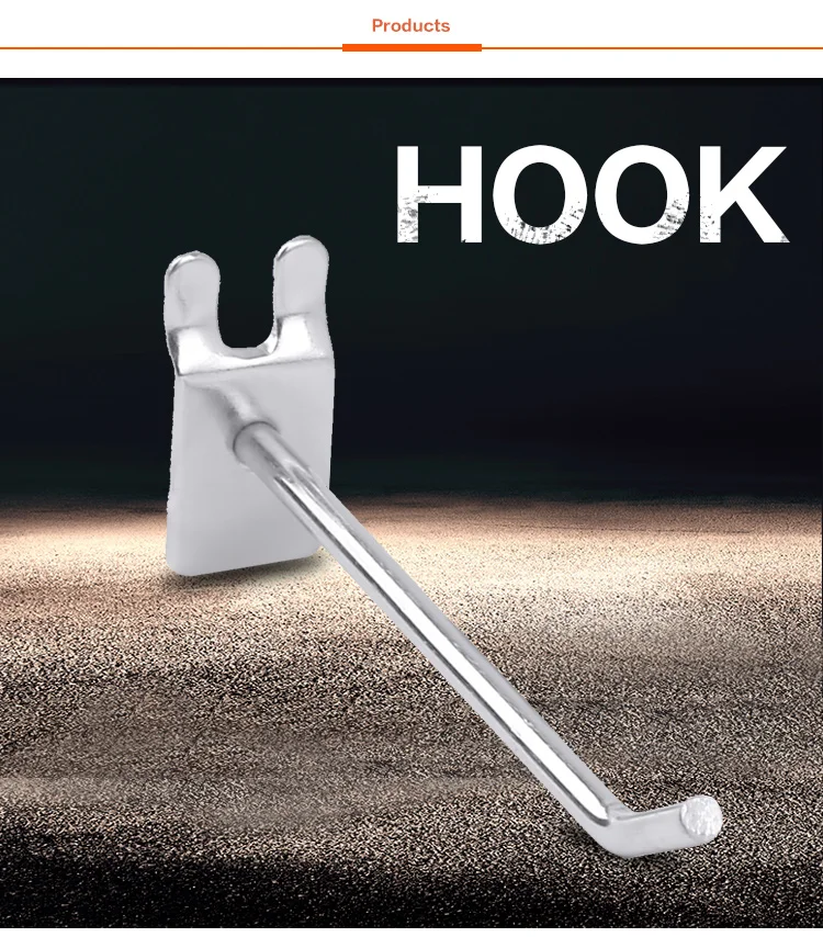 Exhibition Wire Rack Slatwall Hanging Display Hooks For Aluminum Groove