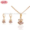 Wholesale Best High Quality Fashion Jewelry turkish Jewelry Set with 18k gold Color Plated Charm Design for wedding Gift