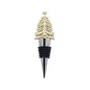 Personalized metal type christmas tree gold plated wine bottle stopper+zinc alloy handmade wine stopper