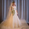 2019 Elegant Bateau Neck Long Sleeve Wedding Dress Lace Sequin A Line Custom Made Wedding Bridal Gowns Formal Church Bride Wear