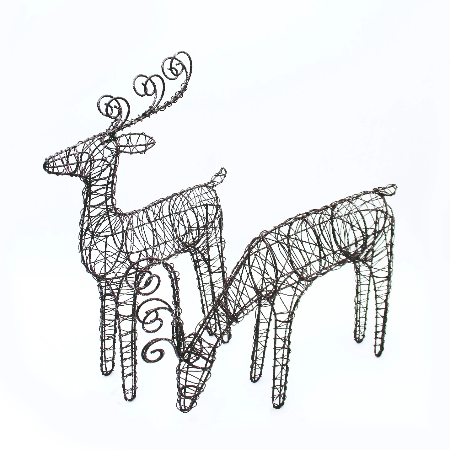 Metal Wire Reindeer With Glitter Christmas Outdoor Decoration Buy High Quality Glitter Metal Wire Decor Christmas Outdoor Decoration Glitter Reindeer Decoration Product On Alibaba Com