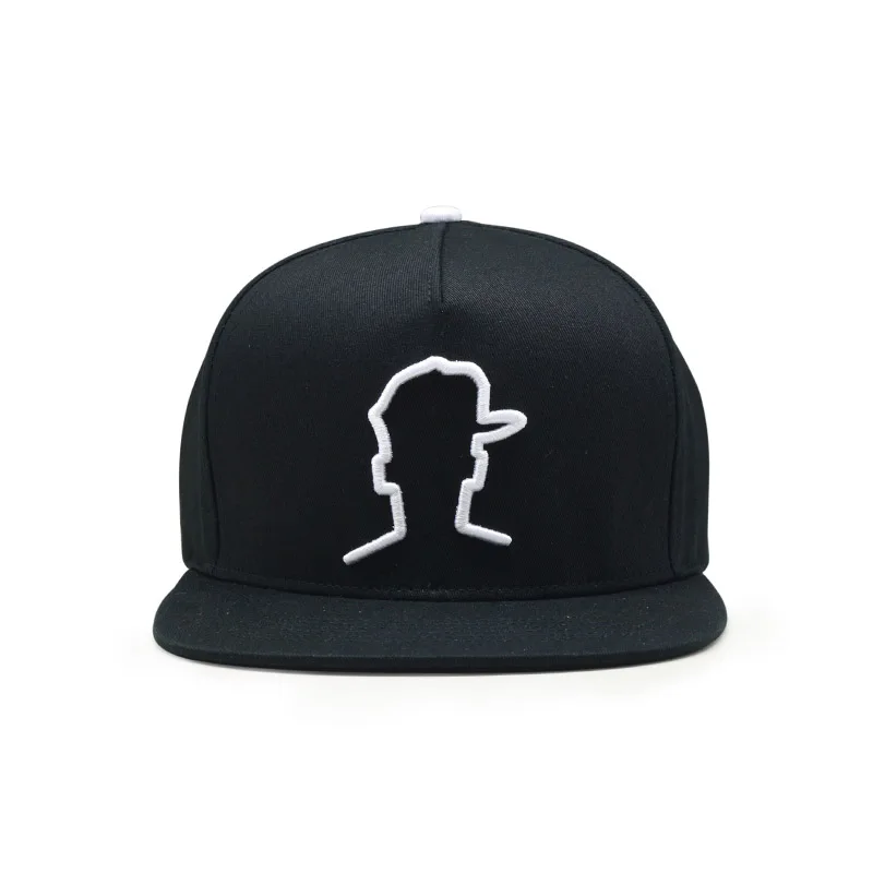 
Custom Acrylic Fabric 3D Embroidered Snapback Hats Black 