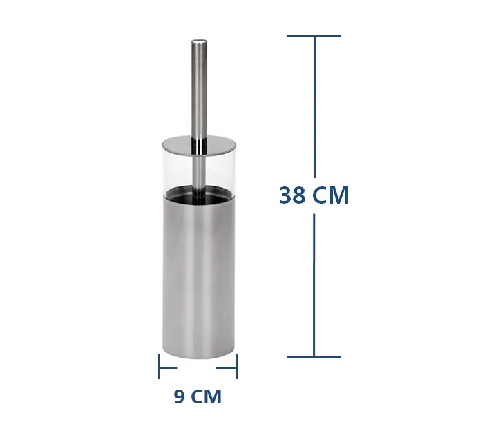 Pretty stainless steel modern blue toilet brush