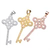 High replica jewelry wholesale jewelry rose gold silver key pendant necklace meaning