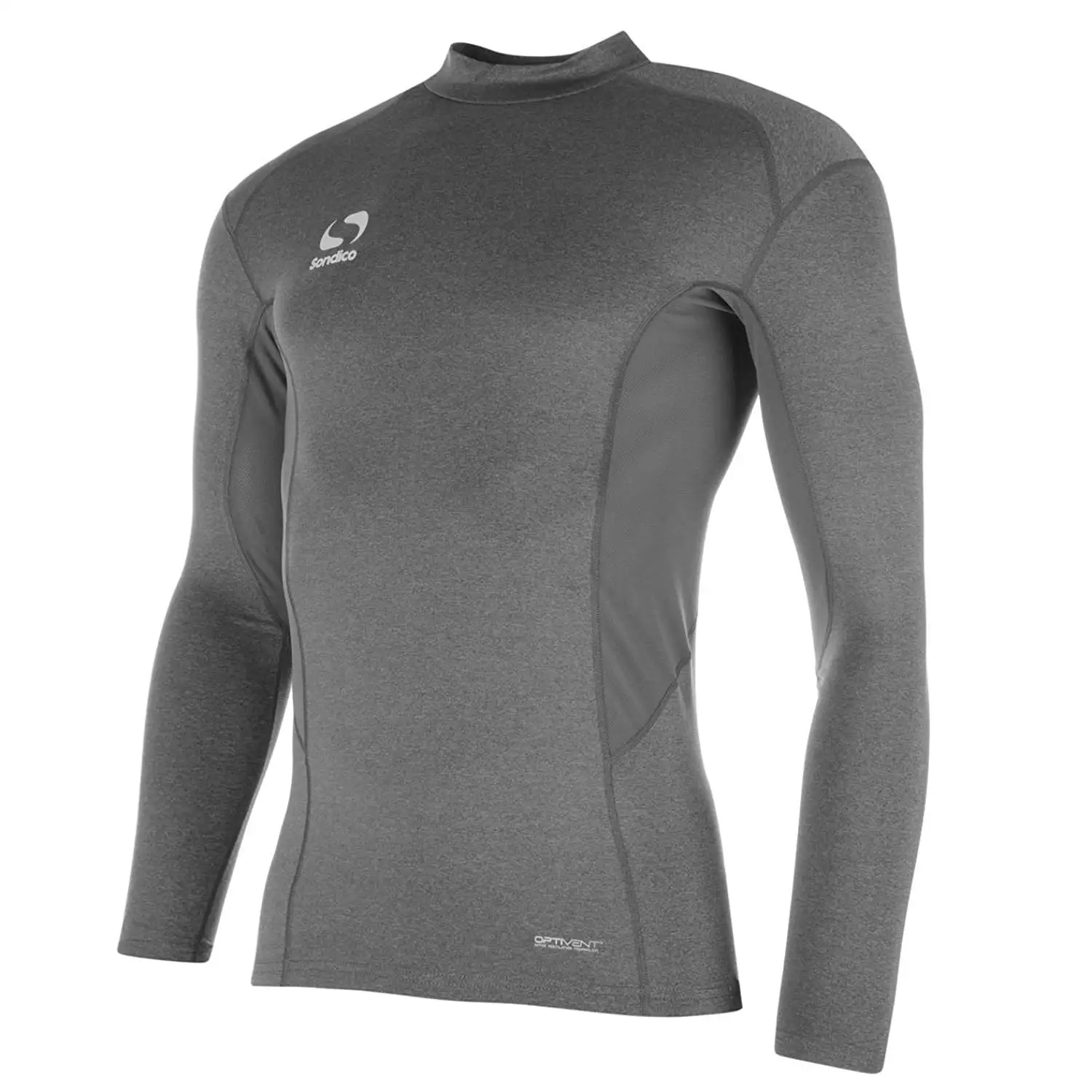 Sondico Base Layer Top Long Sleeve Mock Compression Fit Sports Sweatshirt