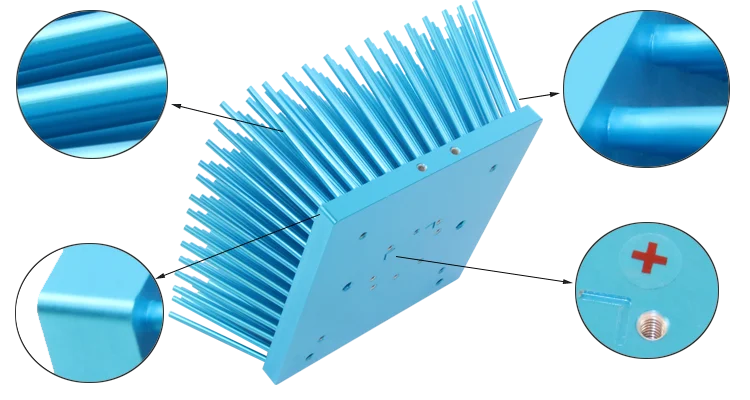 100w splayed passive vero 29 heatsink.