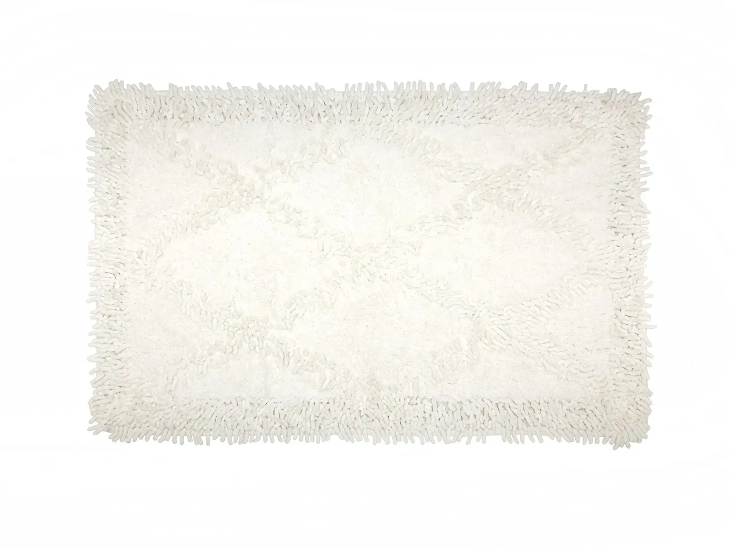 white contour bath rug