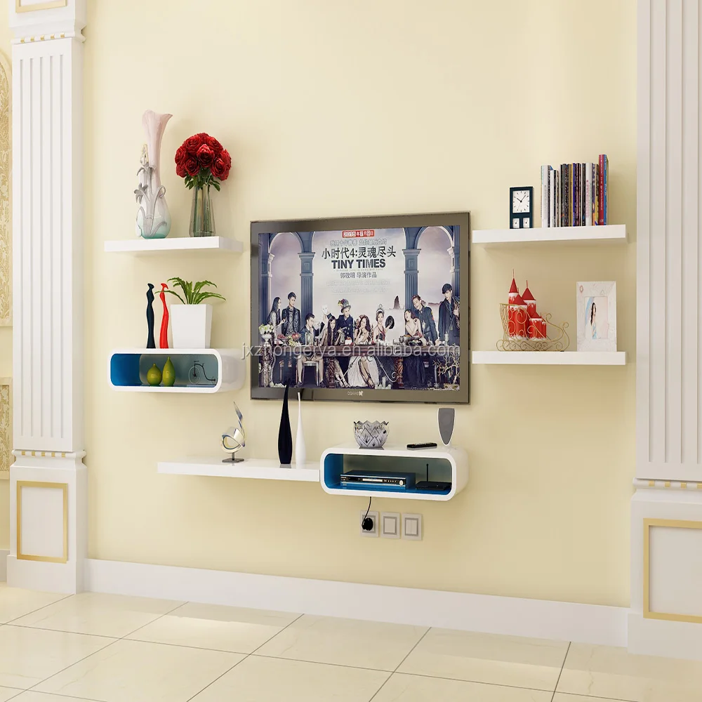 stronger durable custom design wall mount tv set top shelf buy tv set top shelf wall mounted woodware wall tv shelf product on alibaba com tv shelf design images