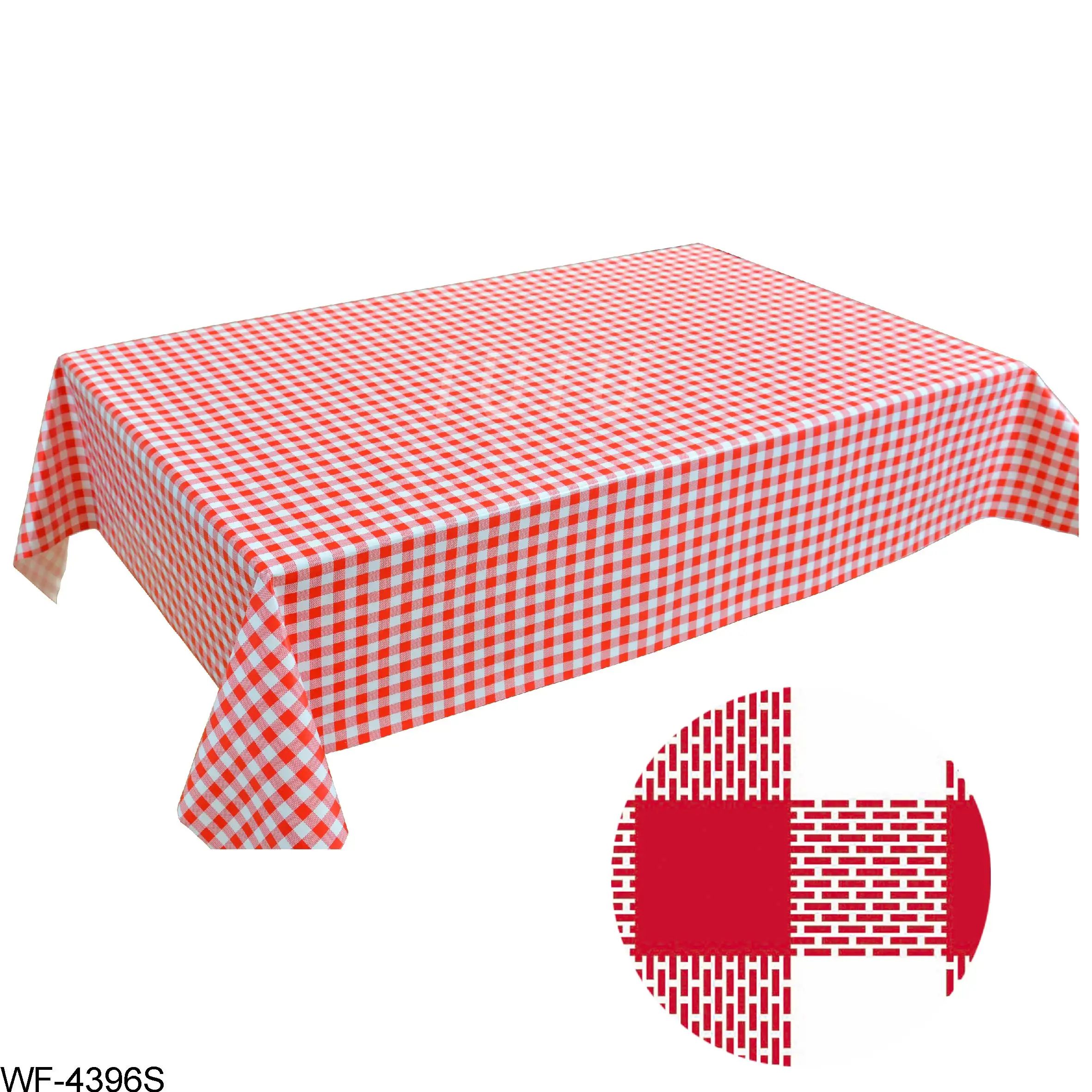 Gingham Checked Tablecloth Flannel Pvc Plastic Table Cloth - Buy ...