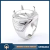 prong setting 925 silver punk rock jewelry ring cincin