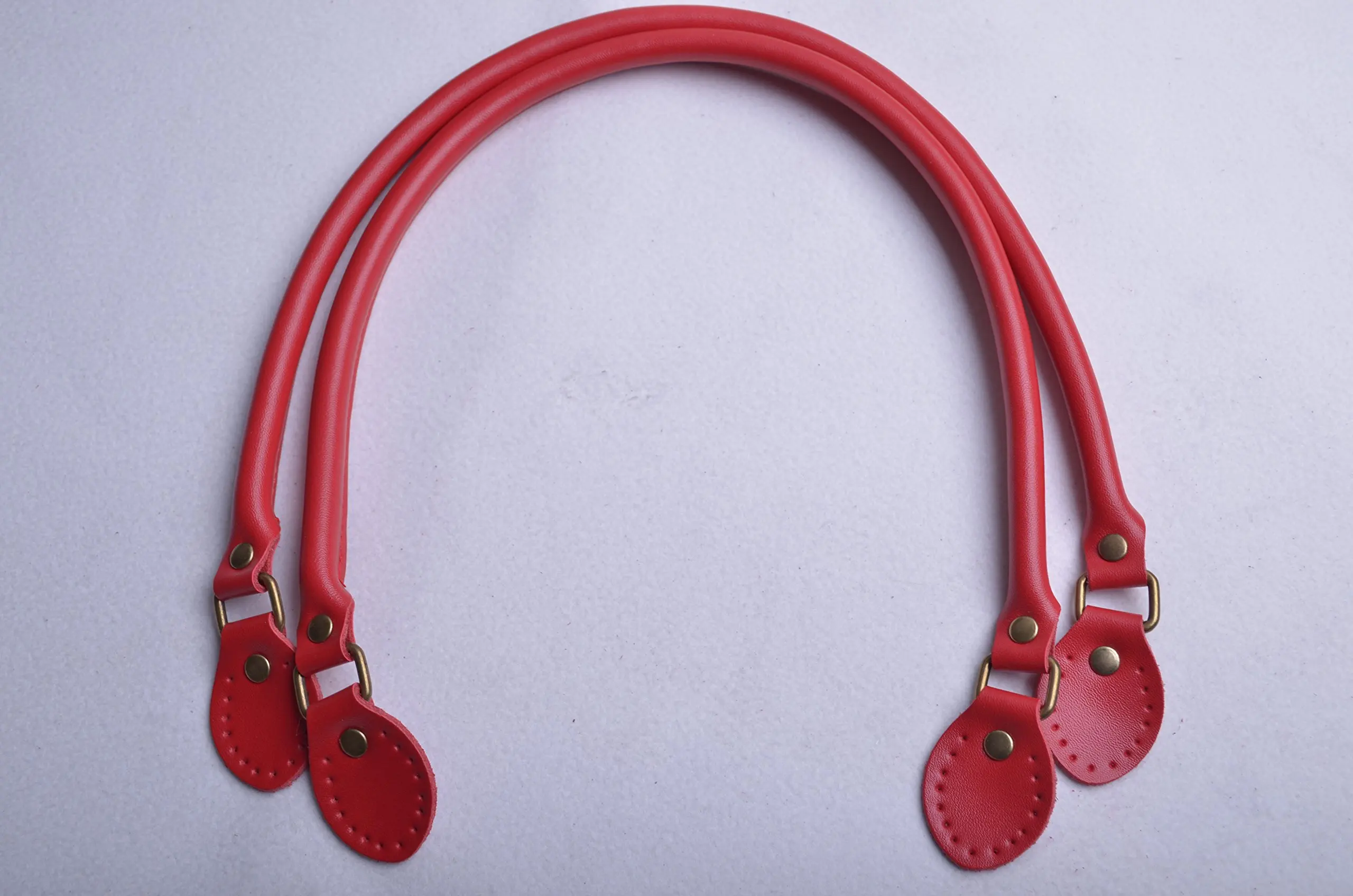 red leather purse handles