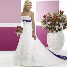 Purple And White Wedding Dresses Get Free Shipping On Anti Purple White Wedding Dress 2018 Court Train Embroidery